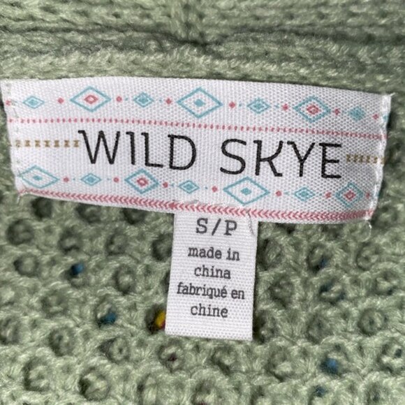 Wild Skye Knee Length Duster Cardigan Sweater Pointelle Knit Fresh Sage Small - Picture 9 of 11